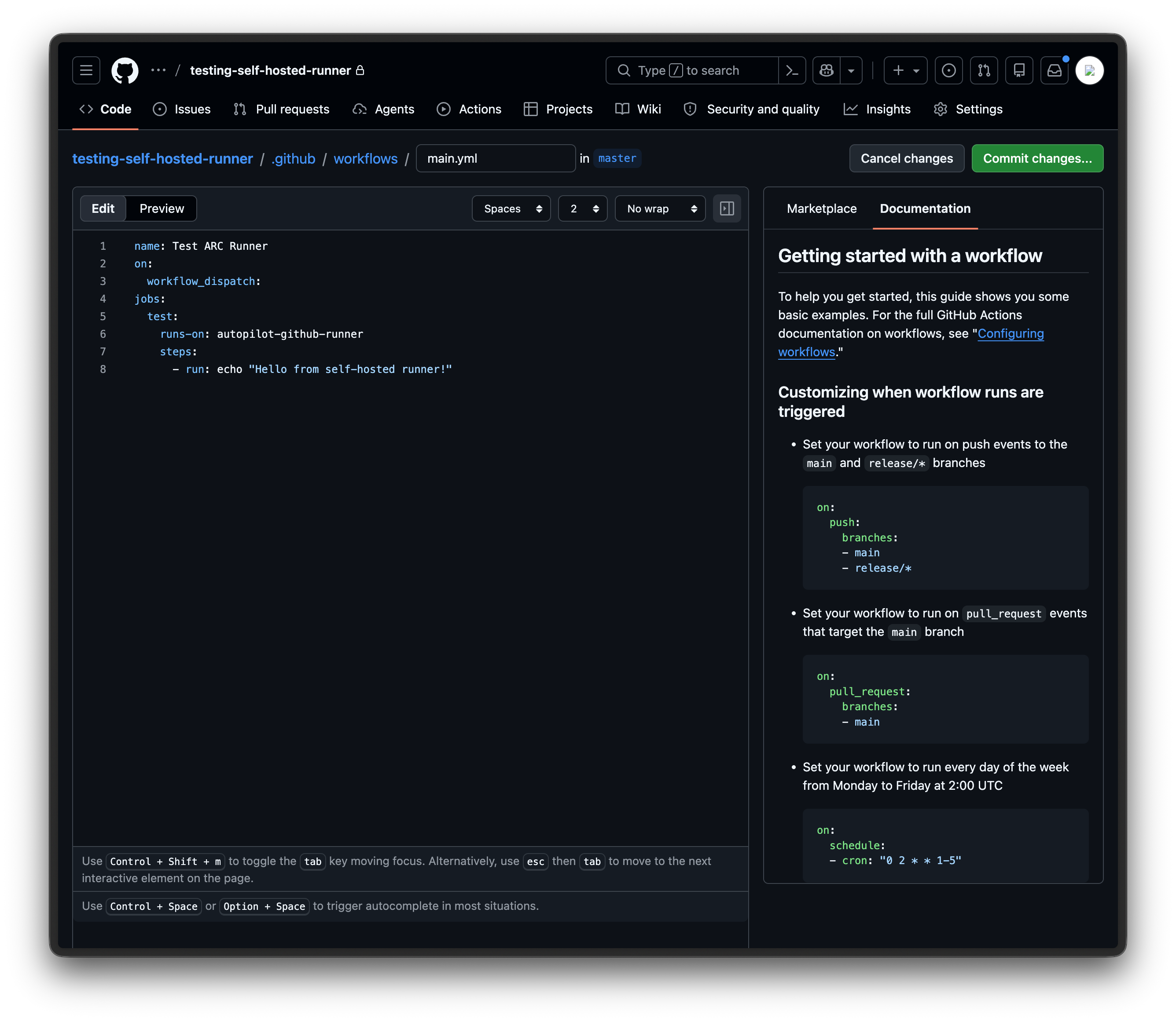 Create Workflow File in GitHub